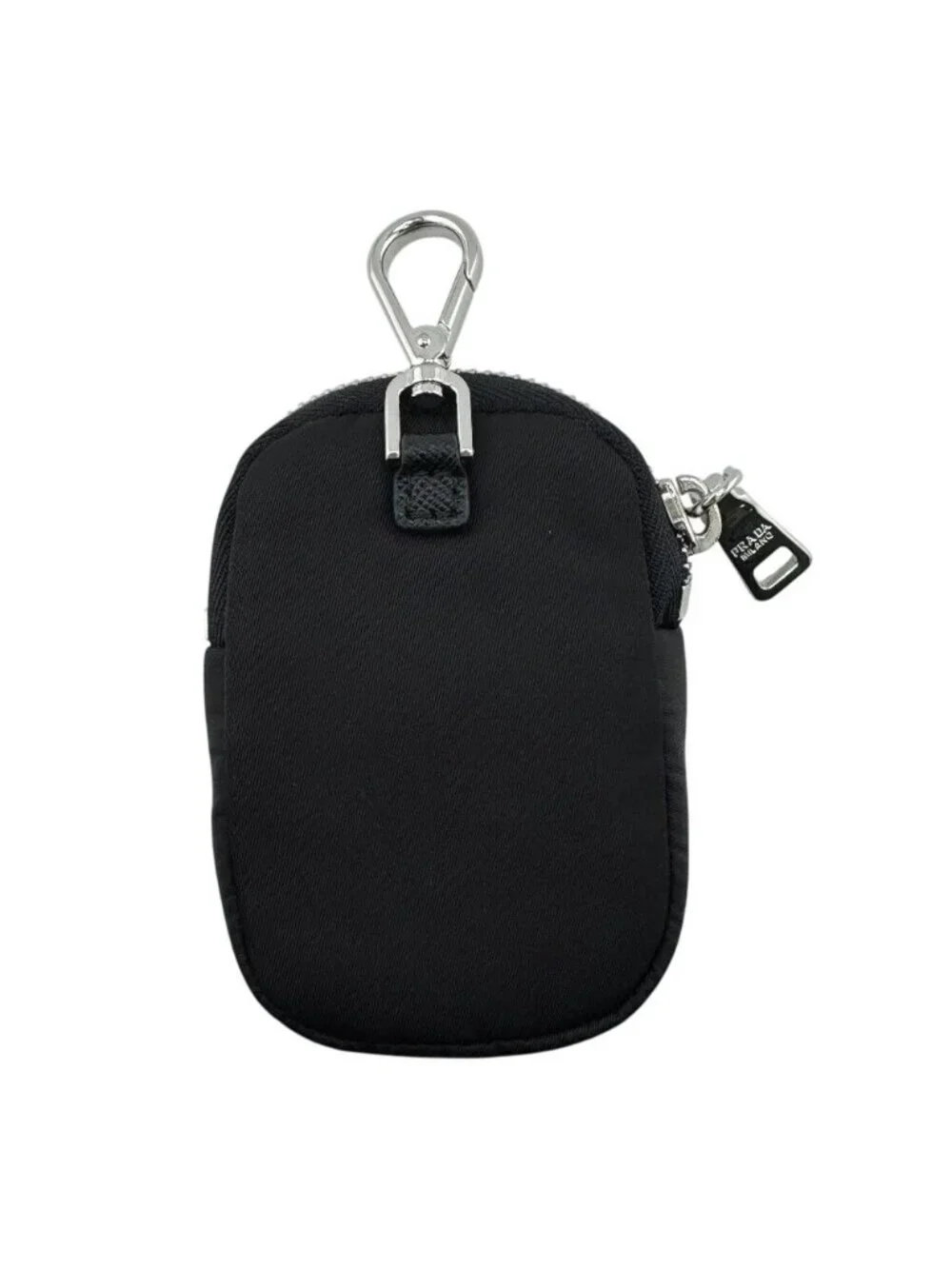 Prada Re-Nylon Mini Pouch Triangle Logo Black